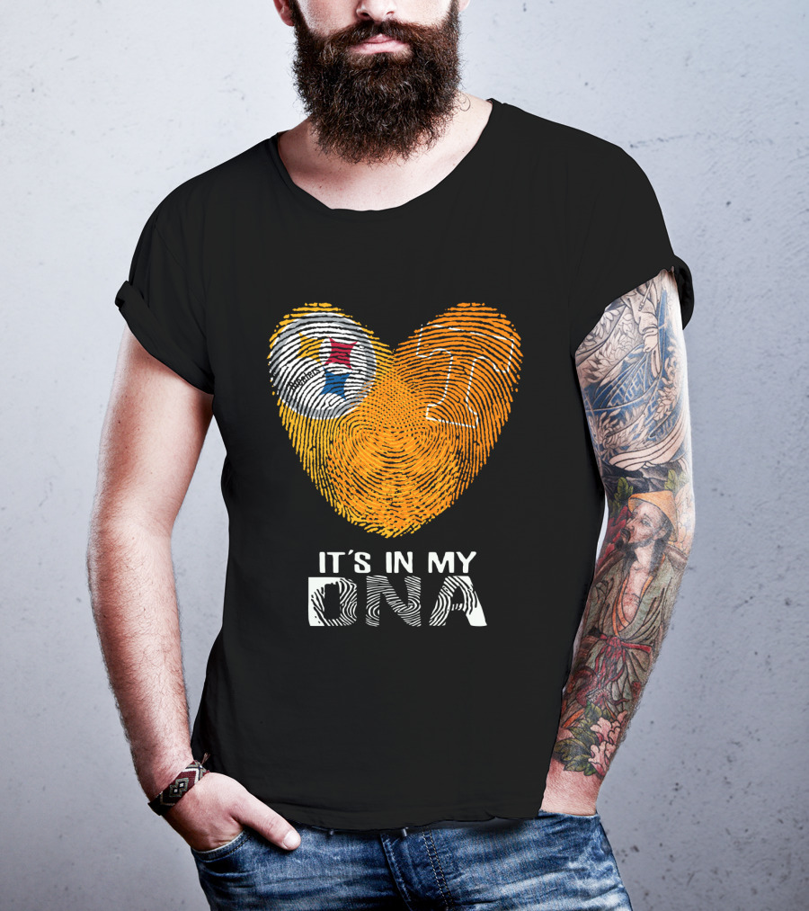 Steelers Tennessee It's In My DNA Fingerprint Heart T-Shirt