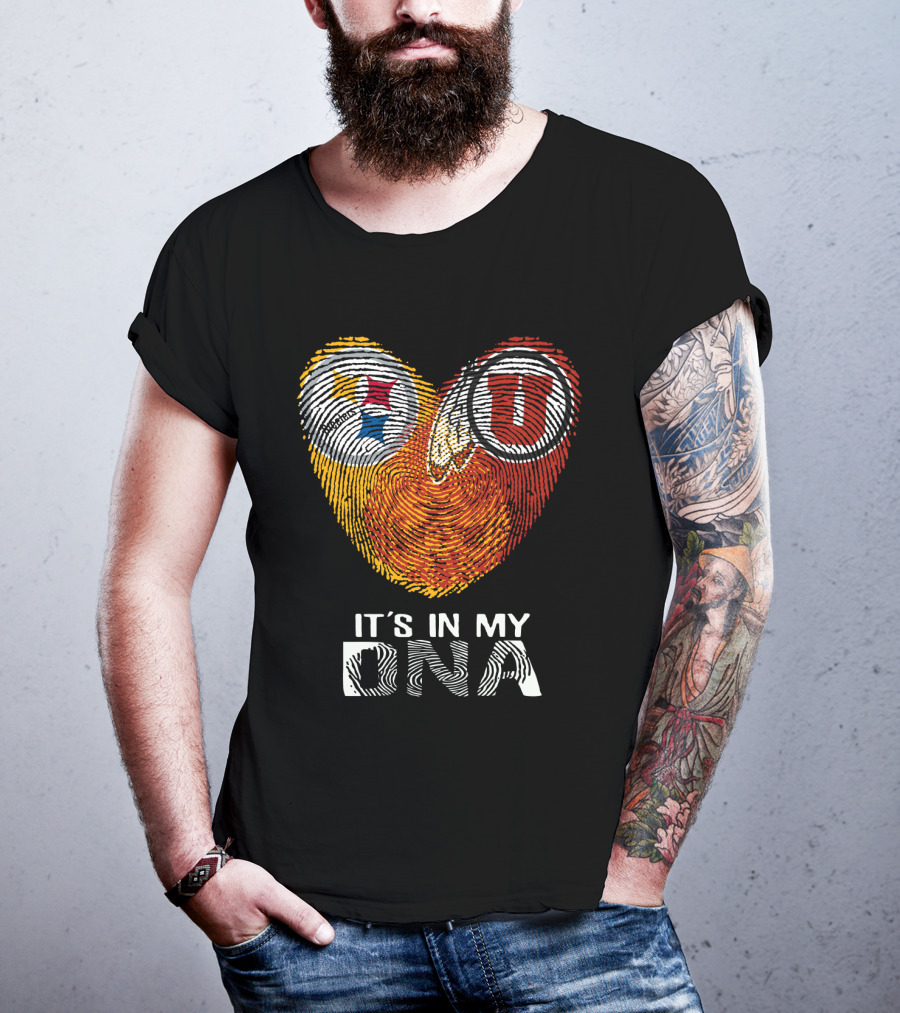 Steelers Utah Utes Fingerprint It's In My DNA T-Shirt