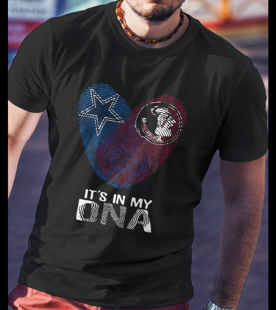 Cowboys Noles It's In My DNA Star And Seminole Emblems T-Shirt