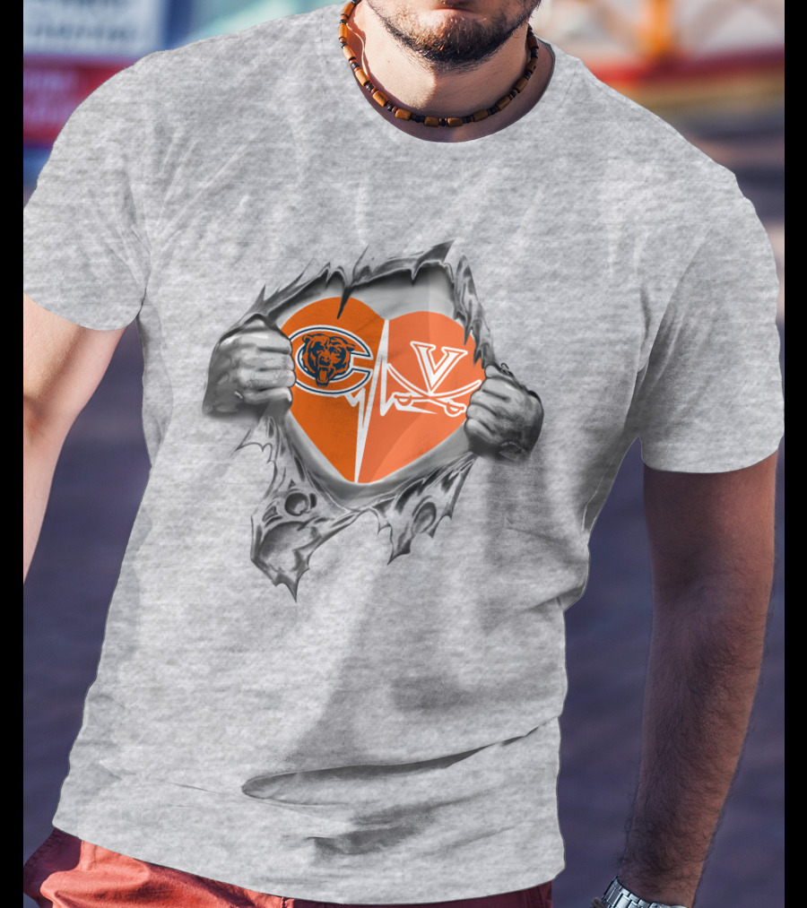 Bears Cavaliers Heartbeat Passion T-Shirt