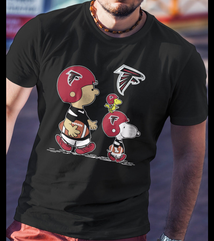 Falcons Snoopy Charlie Woodstock Football Team Gear T-Shirt