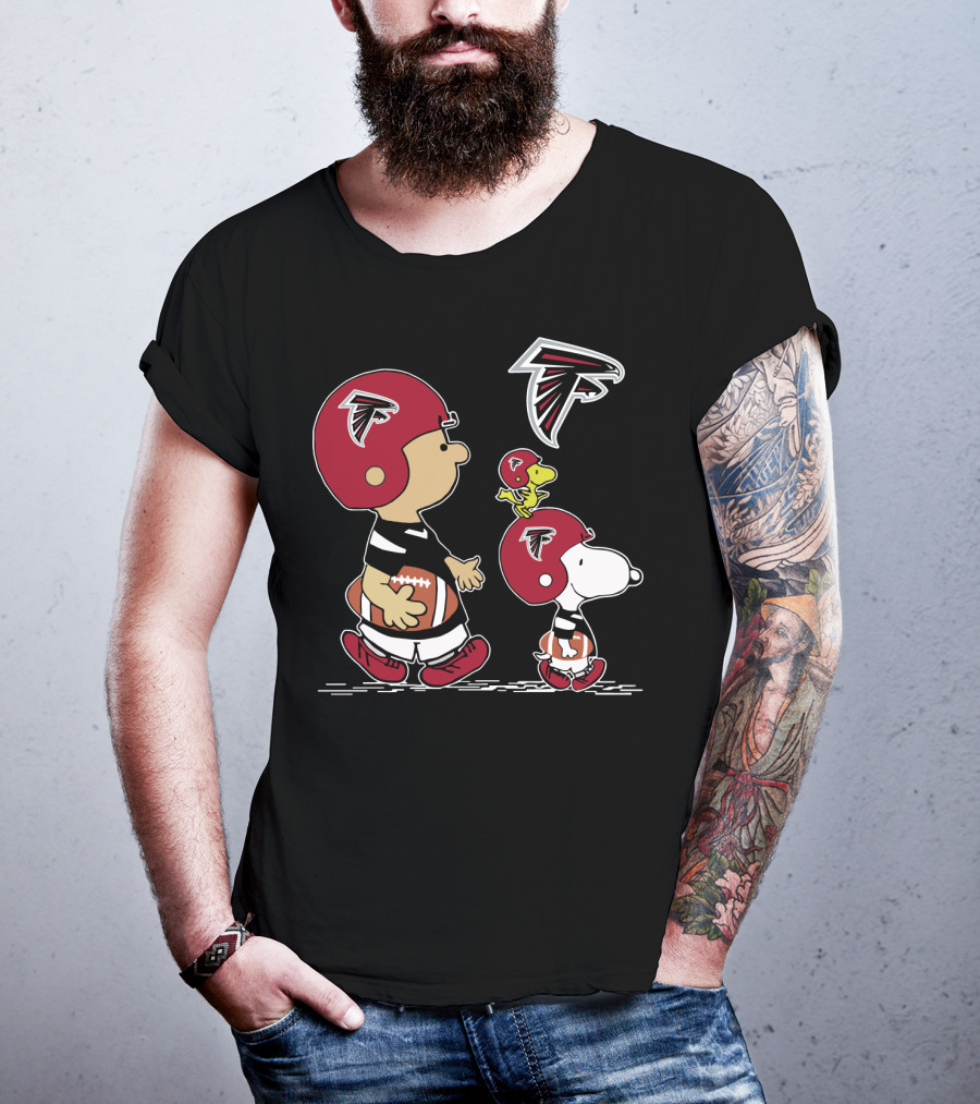 Falcons Snoopy Charlie Woodstock Football Team Gear T-Shirt