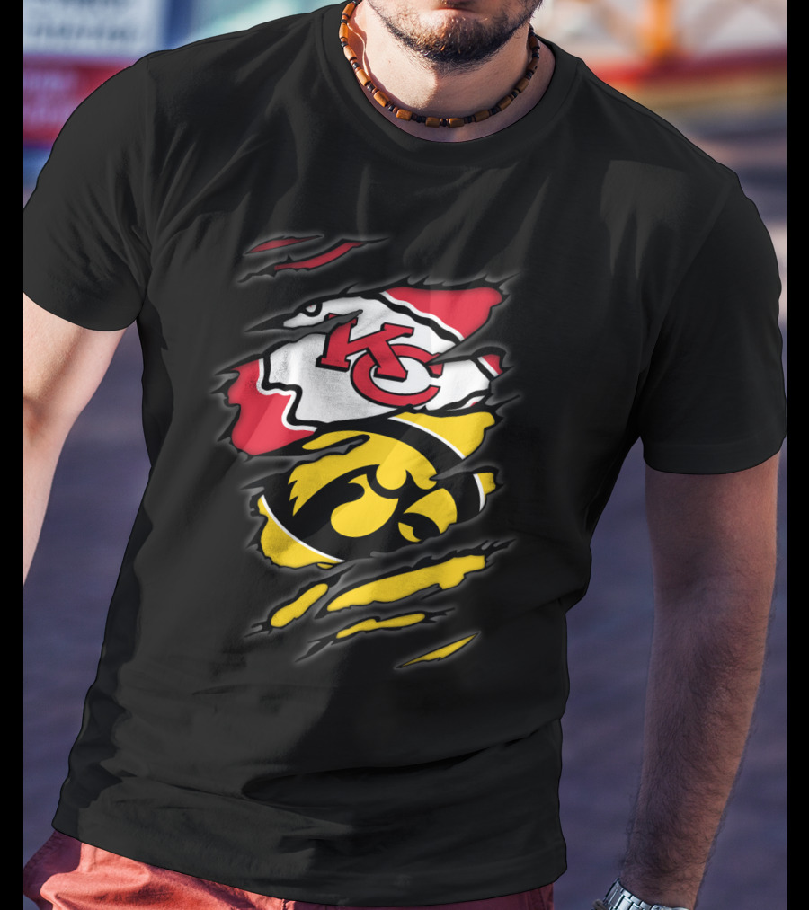 Chiefs Hawkeyes Kansas City Iowa Football Fans T-Shirt