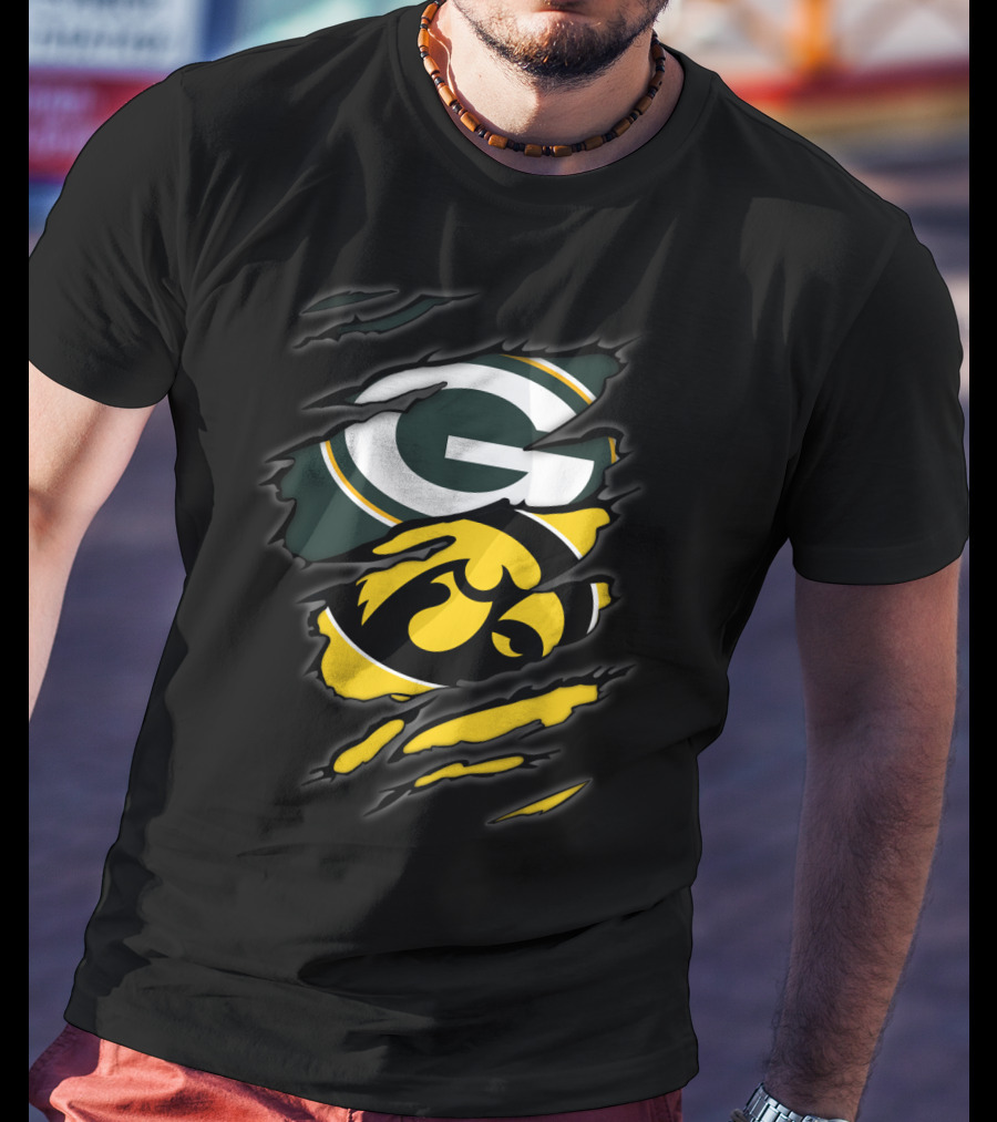 Packers Green Bay Iowa Hawkeyes Football Fan Pride T-Shirt