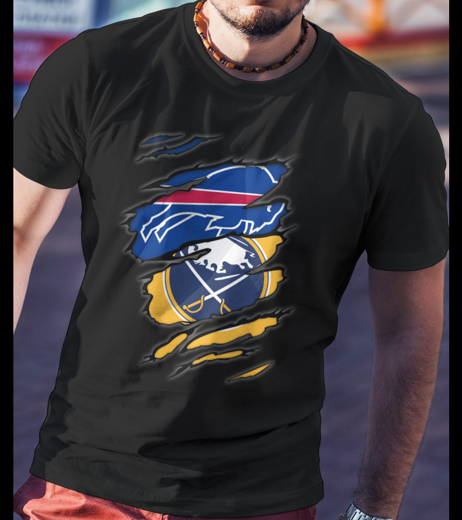 Buffalo Bills And Sabres Torn T-Shirt