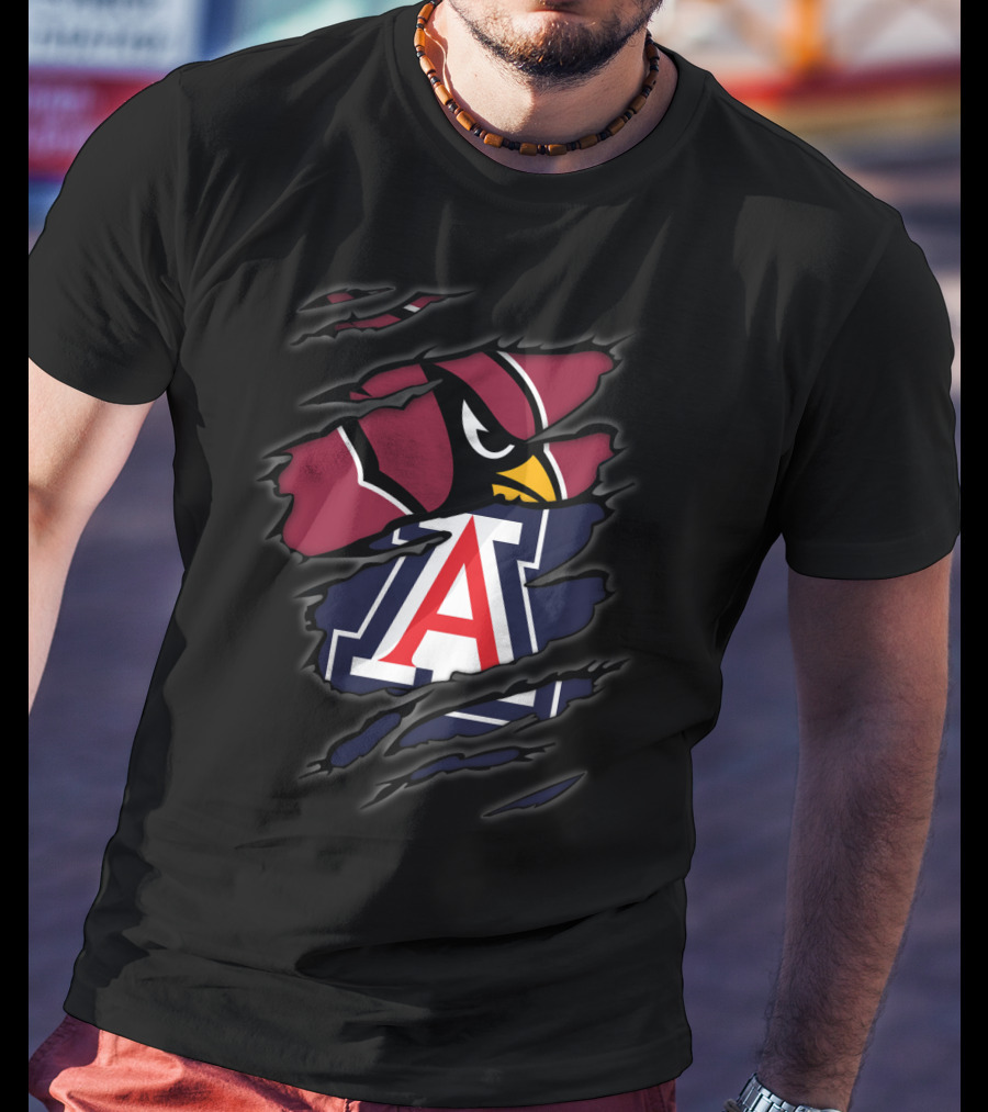Cardinals Arizona Wildcats Logo Mashup T-Shirt
