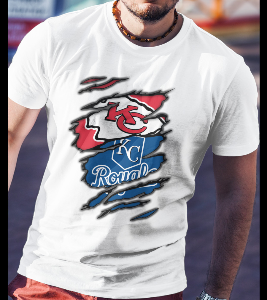 Kansas City Chiefs KC Royals Torn Elements T-Shirt