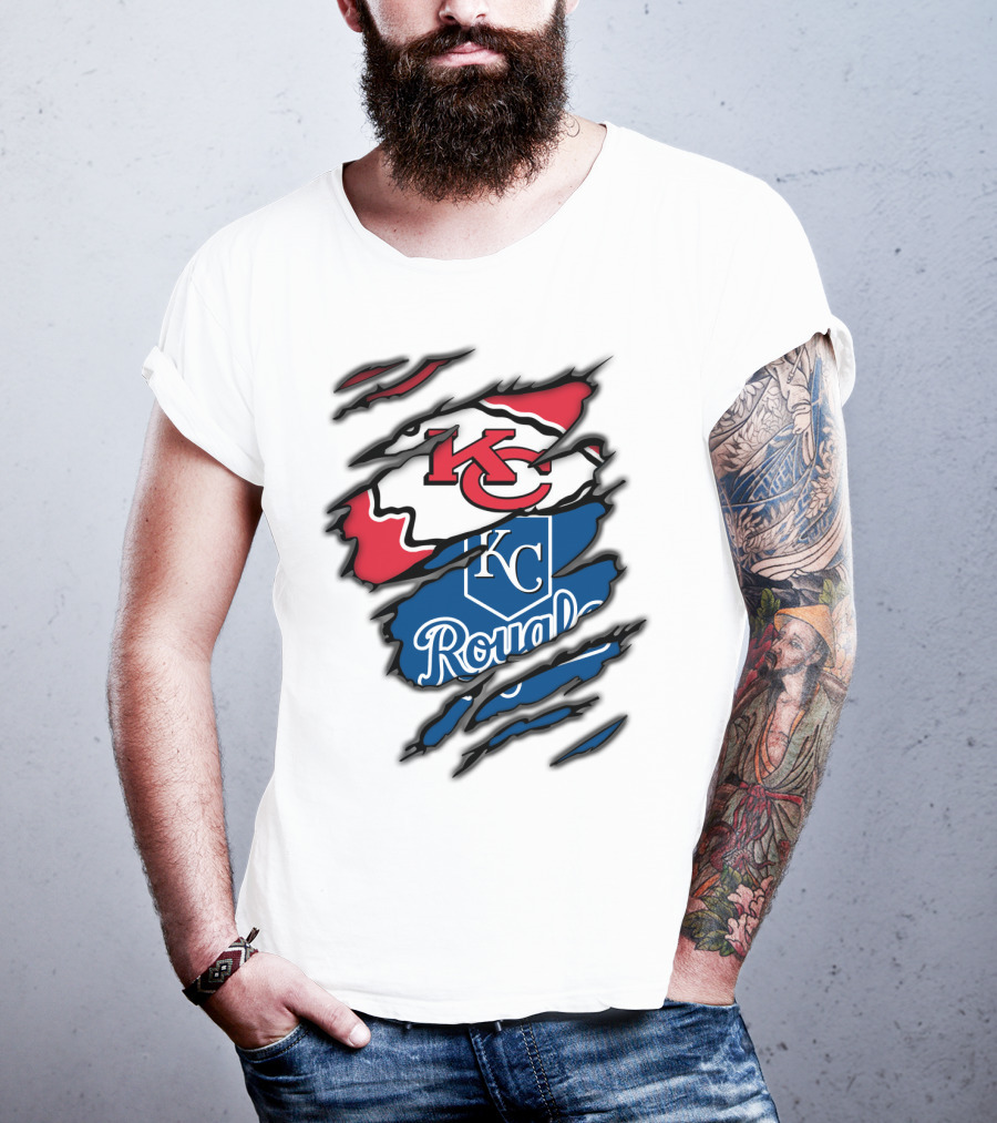 Kansas City Chiefs KC Royals Torn Elements T-Shirt