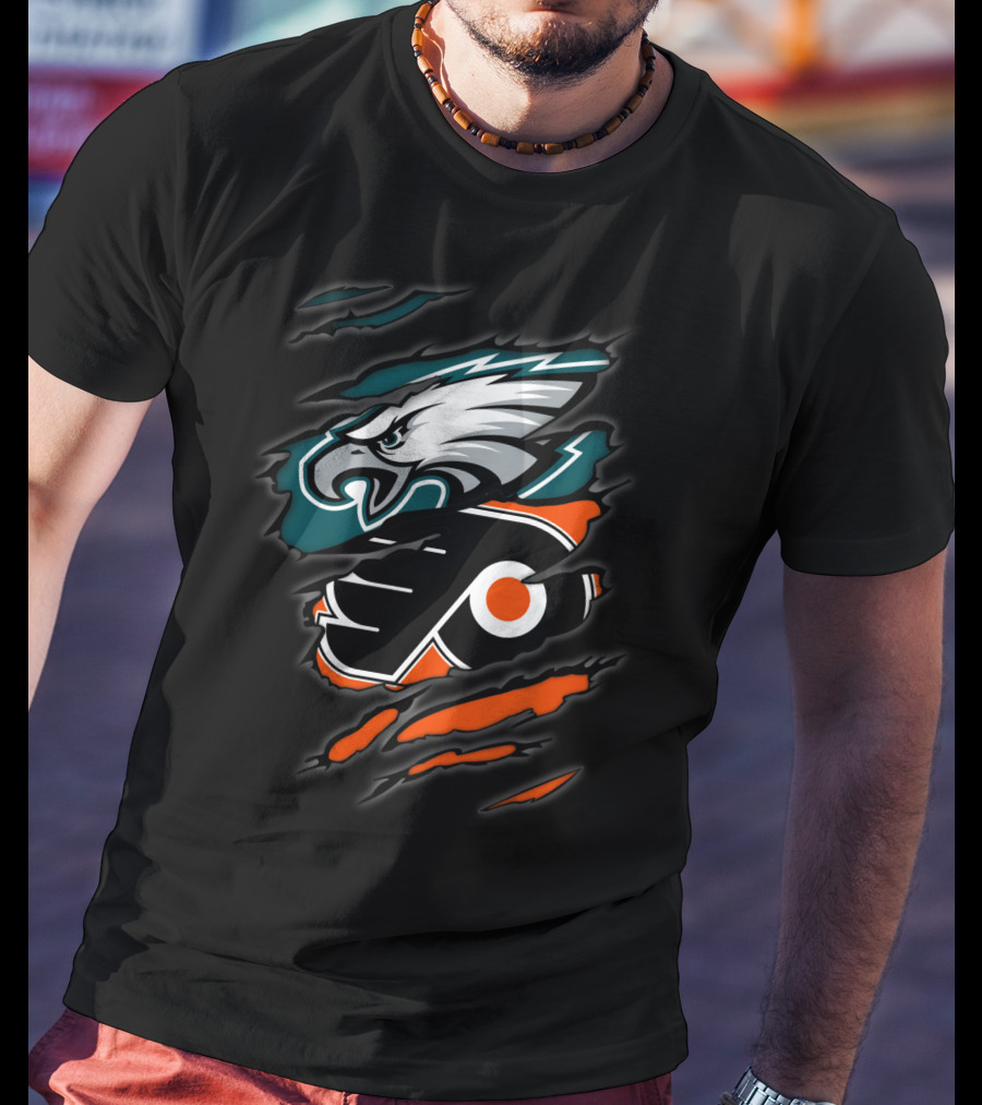 Eagles Flyers Football Hockey Team Logo Mashup T-Shirt