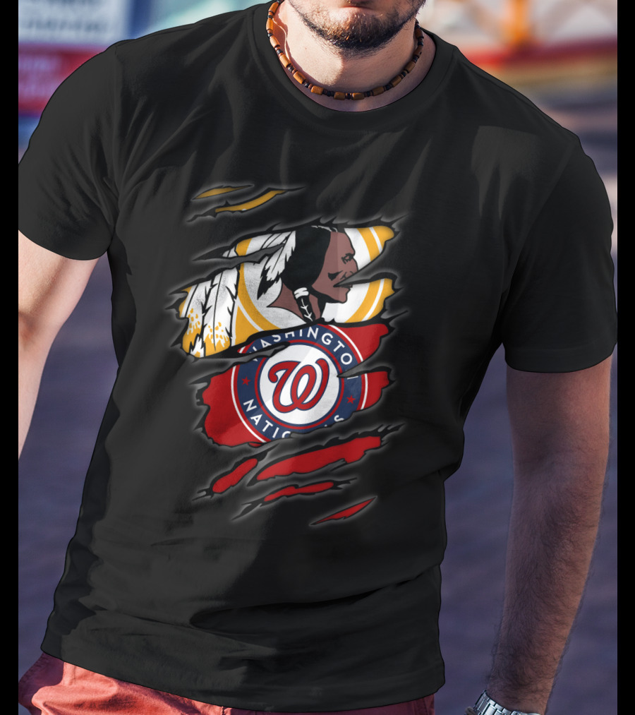 Washington Redskins Nationals W Logo Fan Mashup T-Shirt