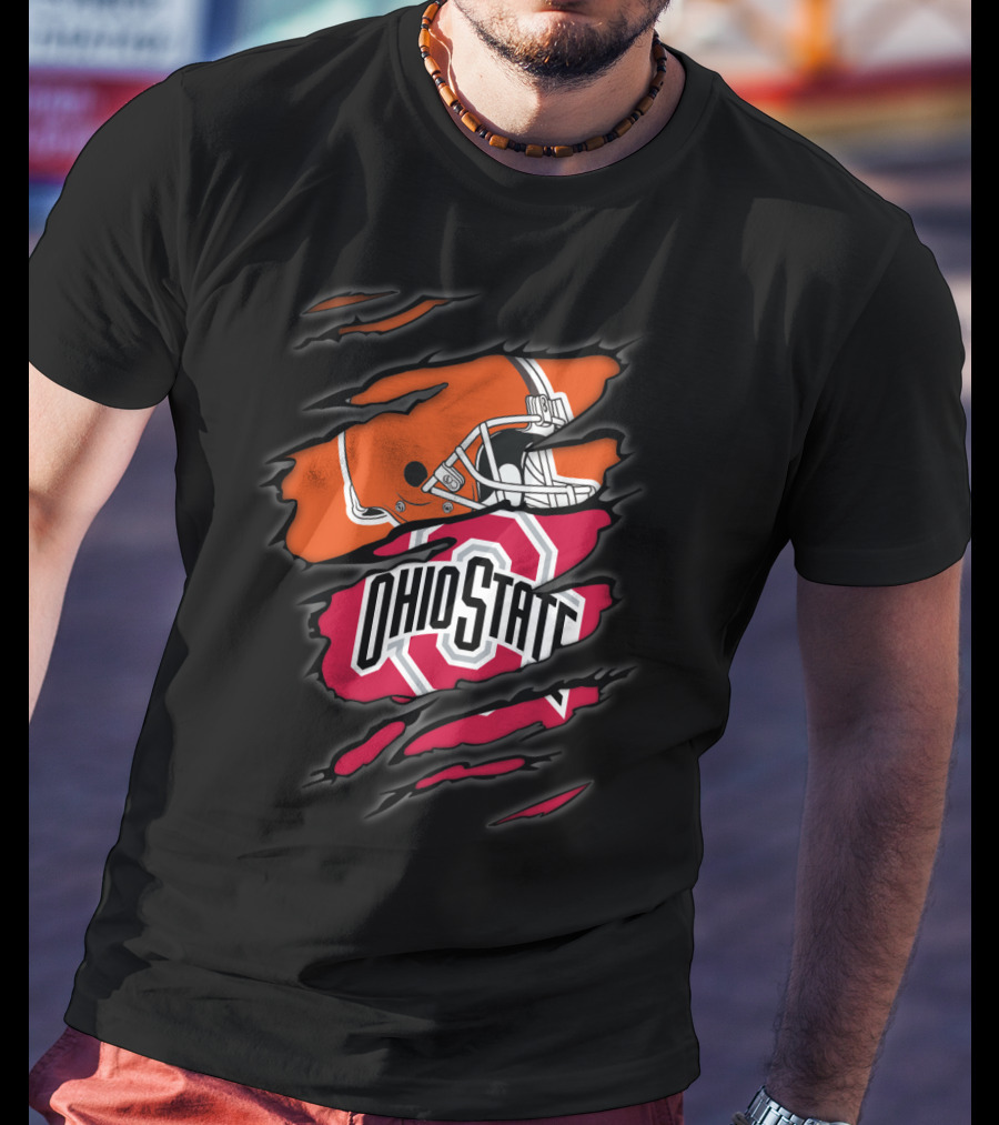 Ohio State Browns Football Helmet T-Shirt