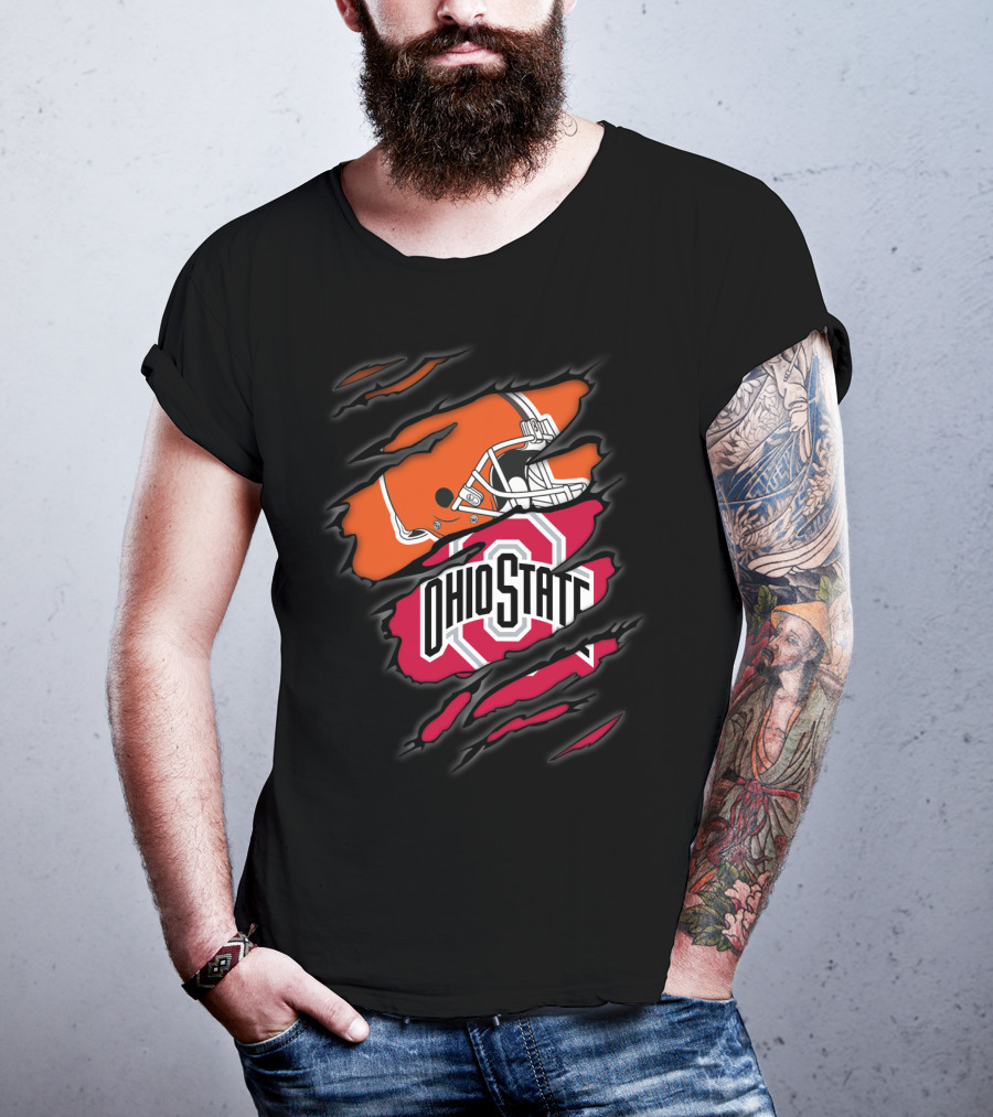 Ohio State Browns Football Helmet T-Shirt