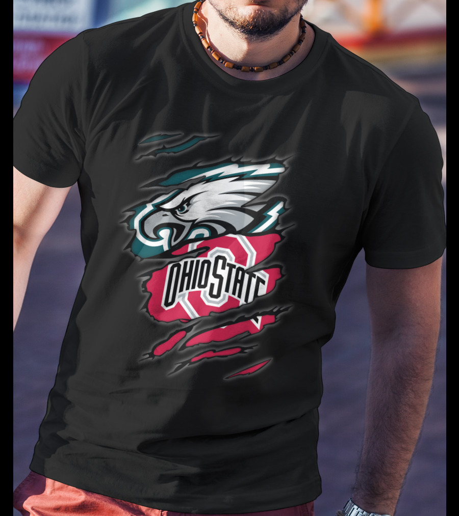 Philadelphia Eagles Ohio State Buckeyes Crossover T-Shirt