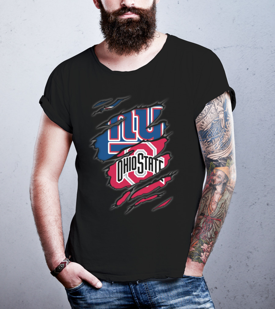 New York Giants Ohio State Buckeyes Dual T-Shirt