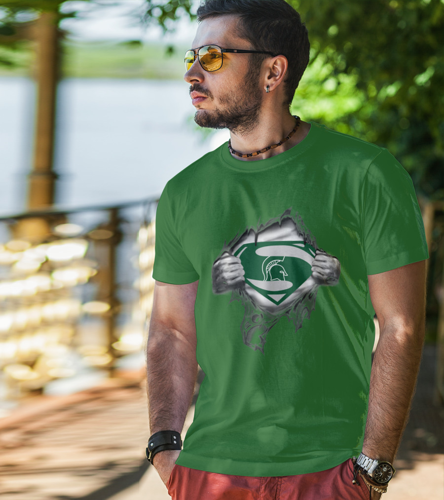 Spartans Super Man Shield Logo Tear-Away T-Shirt