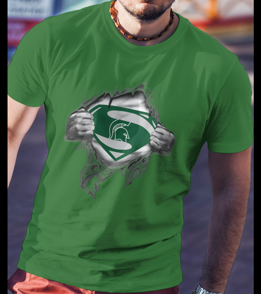 Spartans Super Man Shield Logo Tear-Away T-Shirt