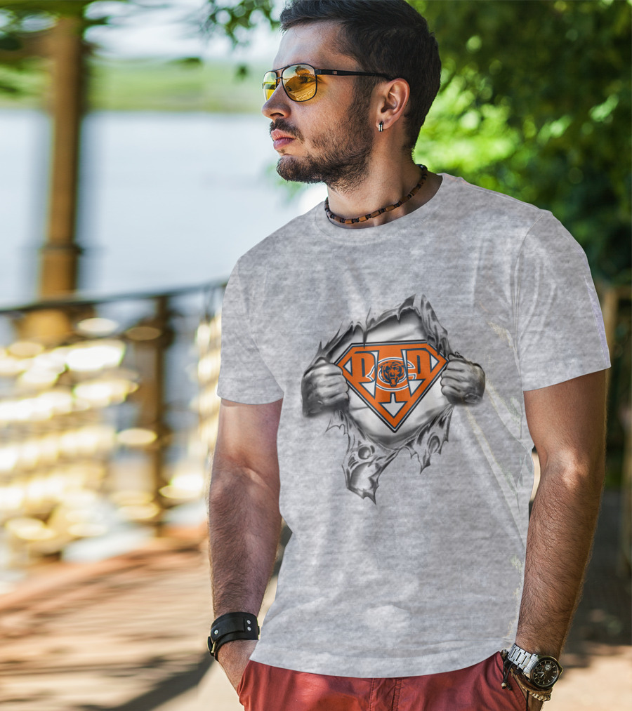 Dad Super Bears Logo Iconic Football Fan T-Shirt