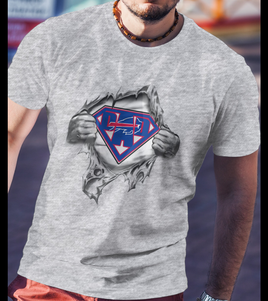 Bills Super Dad Buffalo Logo Shield T-Shirt