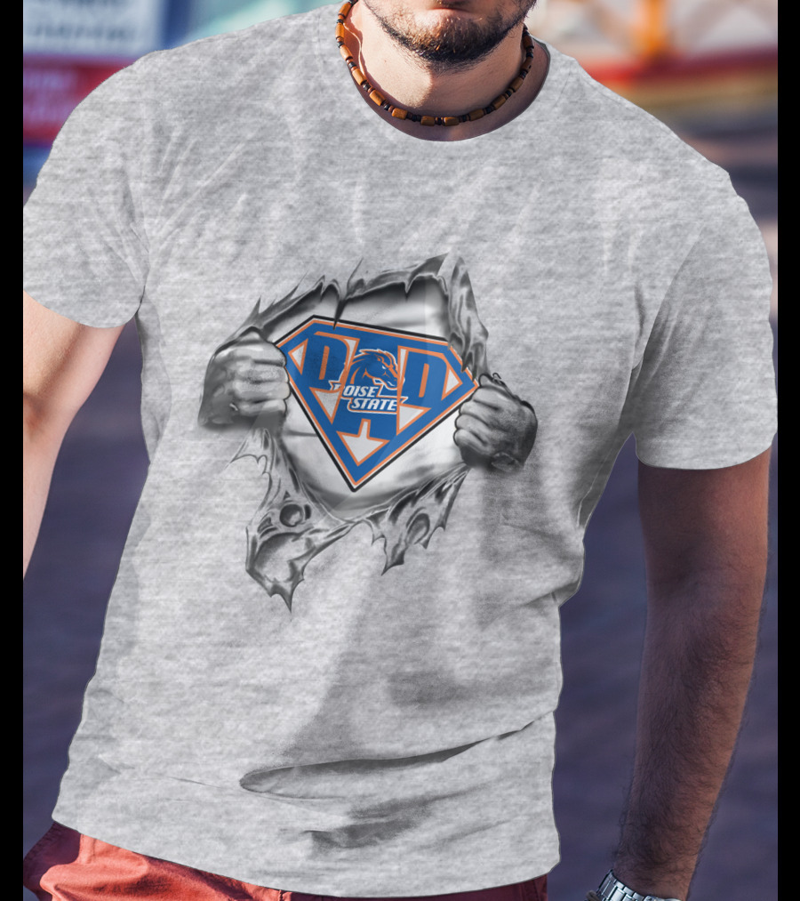 Boise State Super Dad Shield T-Shirt