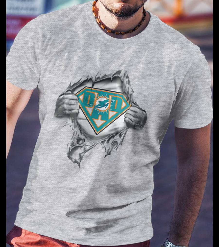 Miami Dolphins Superhero Logo Burst T-Shirt