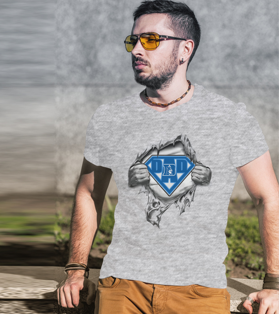 Duke Blue Devil Super Dad Emblem T-Shirt