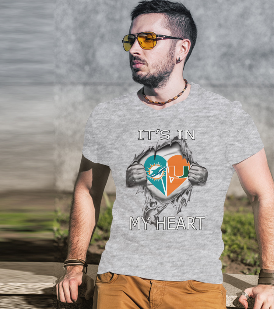 It's In My Heart Dolphins Hurricanes T-Shirt