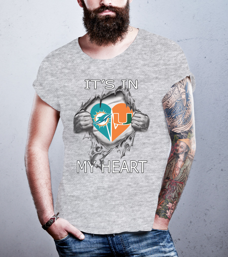 It's In My Heart Dolphins Hurricanes T-Shirt