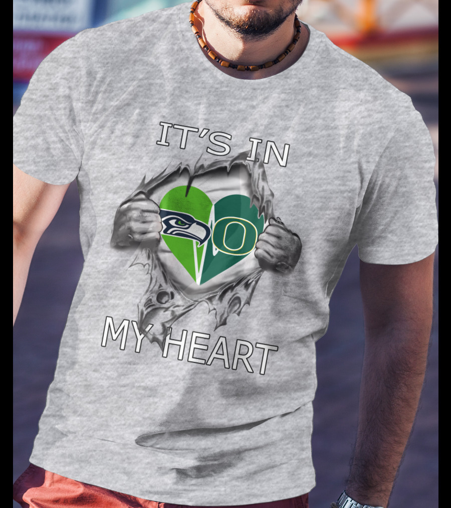Seahawks Oregon Heart It's In My Heart T-Shirt