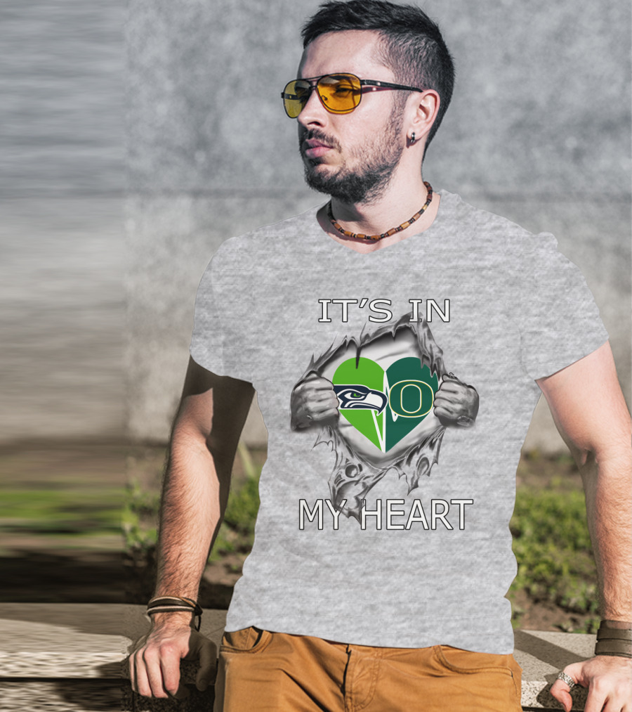 Seahawks Oregon Heart It's In My Heart T-Shirt