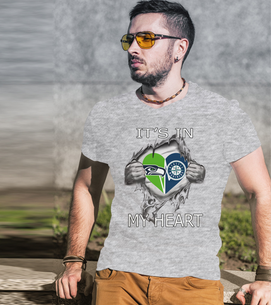 Seahawks Mariners It's In My Heart T-Shirt