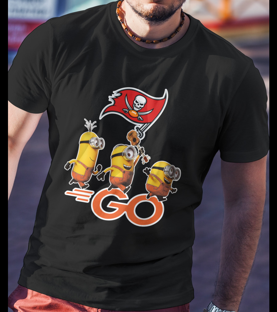 Buccaneers Minions GO Flag Football Skulls T-Shirt
