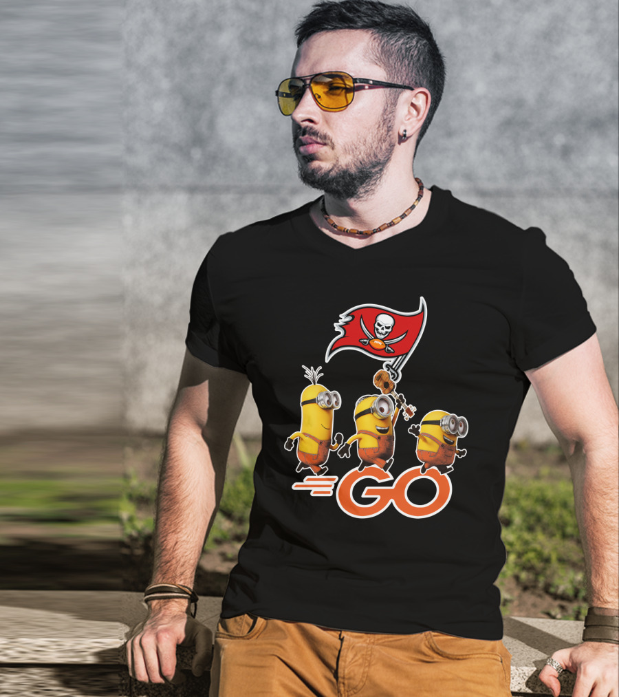 Buccaneers Minions GO Flag Football Skulls T-Shirt