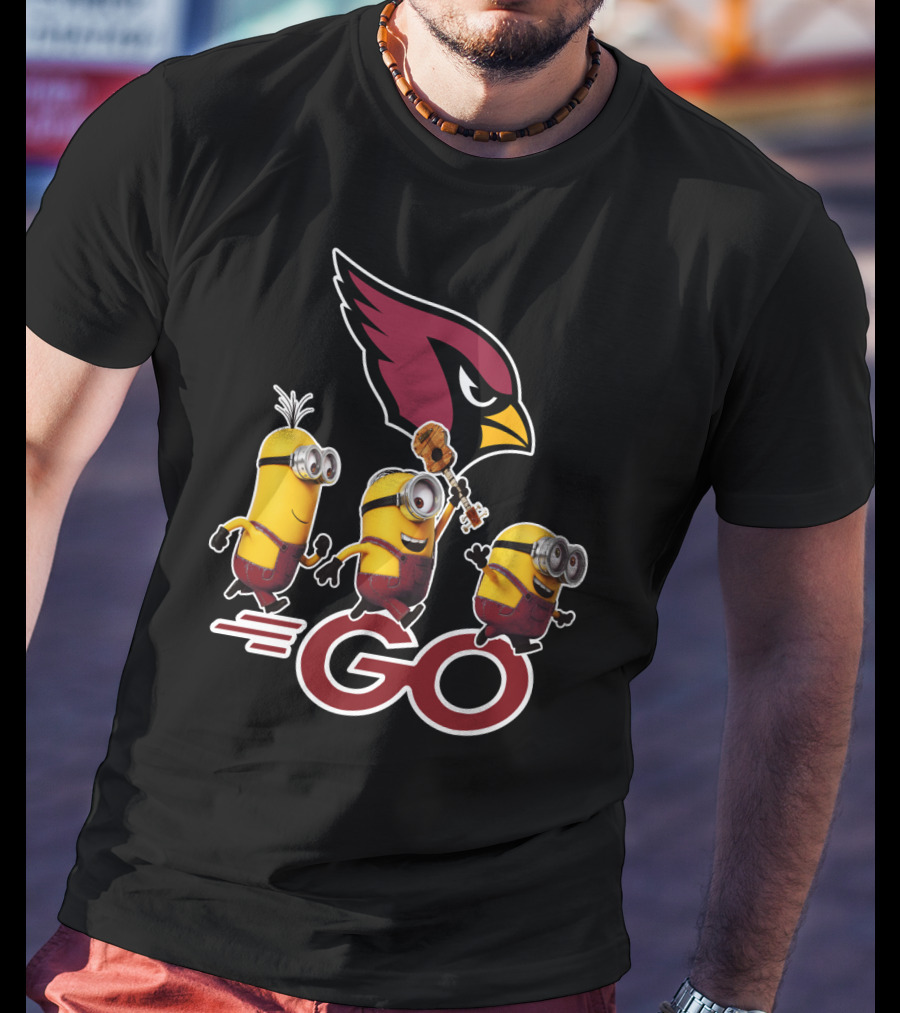 Cardinals Minions Go Football Fan Fun T-Shirt