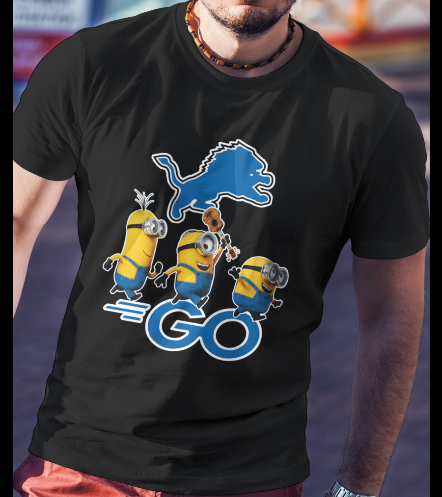 Detroit Lions Minions Go T-Shirt