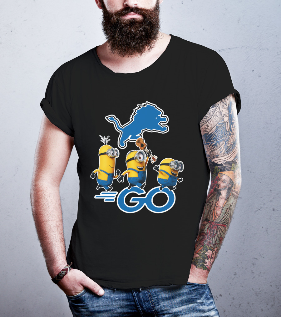 Detroit Lions Minions Go T-Shirt