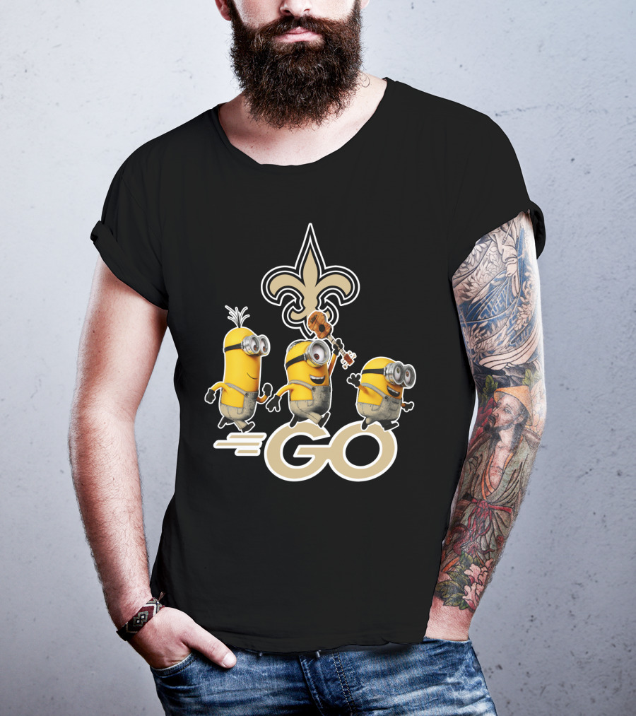 Saints Go Fleur-de-lis Minions T-Shirt