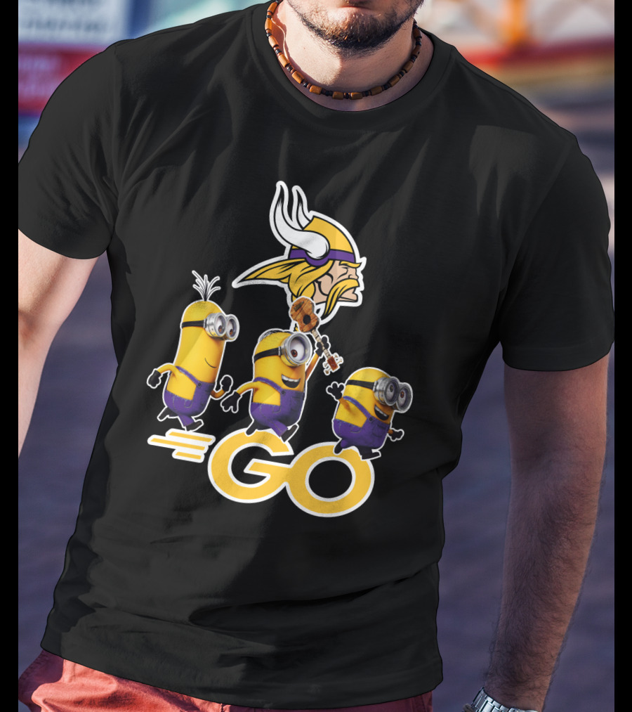 Minions Go Vikings Football Fan T-Shirt