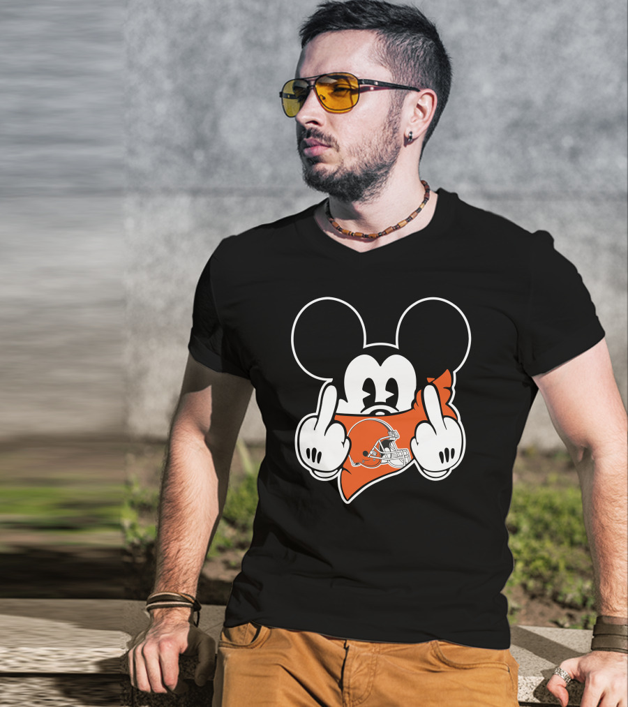 Browns Mickey Cleveland Football Fan Attitude T-Shirt