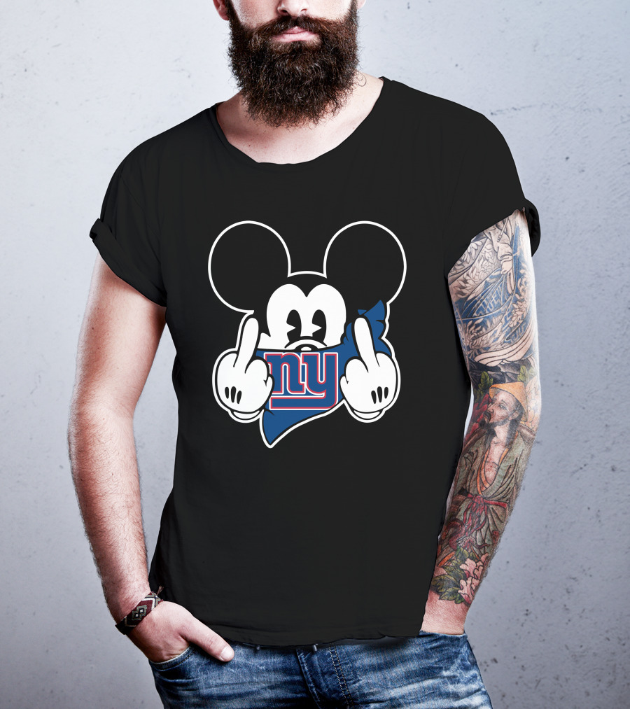Mickey Hands Gesture New York Giants Bandana T-Shirt