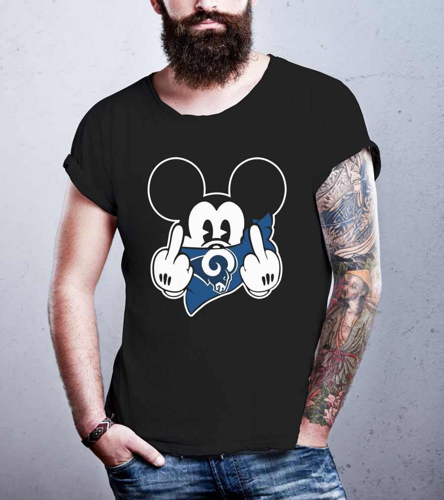 Rams Mickey Mouse L.A. Fan Gesture T-Shirt