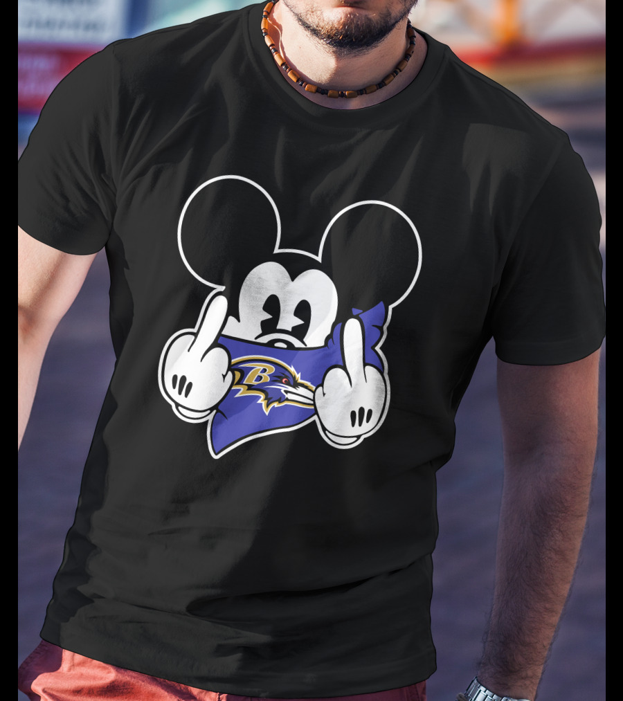Ravens Mickey Mouse Bandana T-Shirt