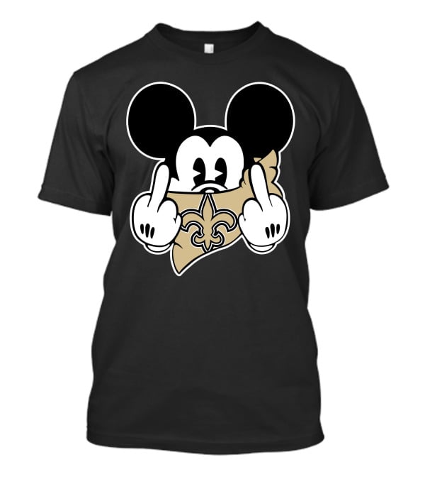 Saints Logo Gesture With Mouse Ears And Fleur-de-lis T-Shirt