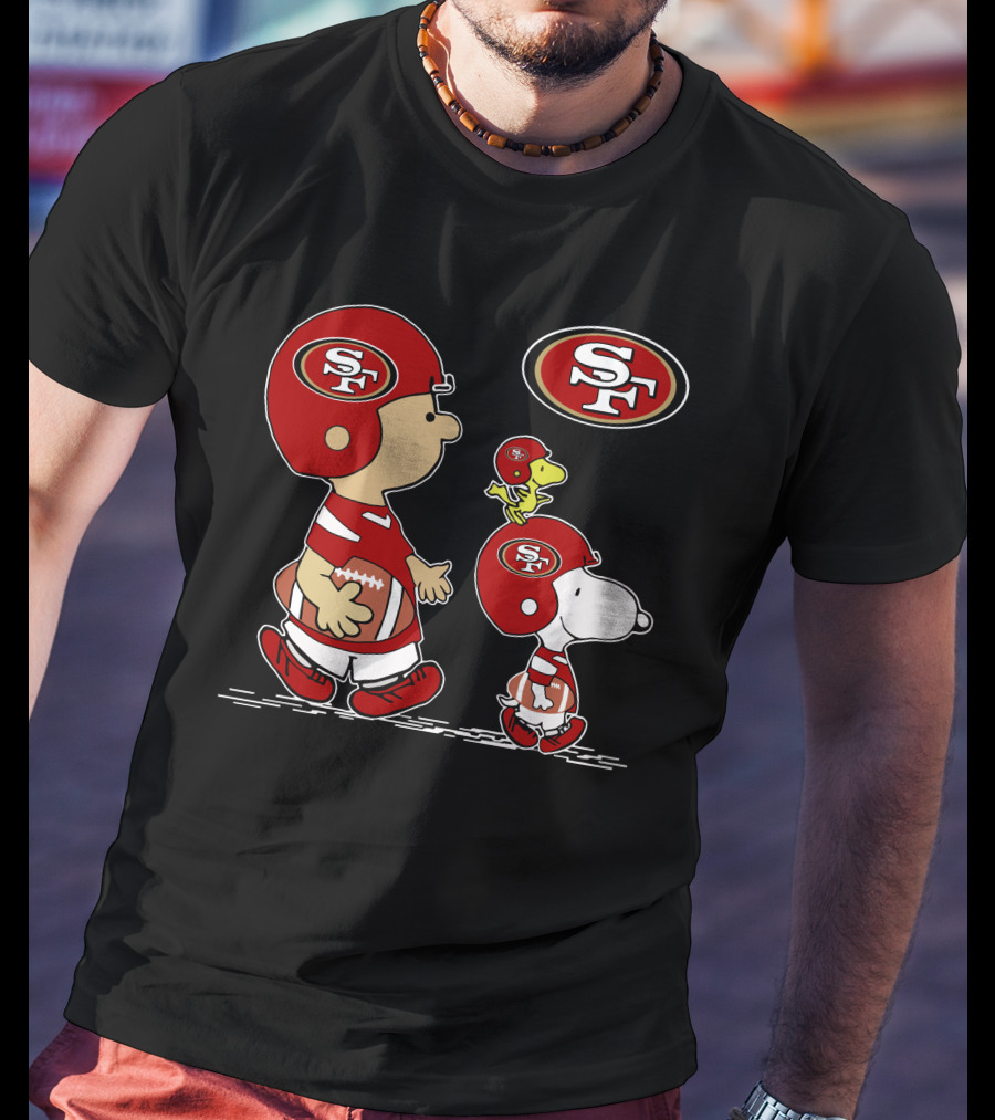 49ers Sf Snoopy Peanuts Football Team Kids T-Shirt