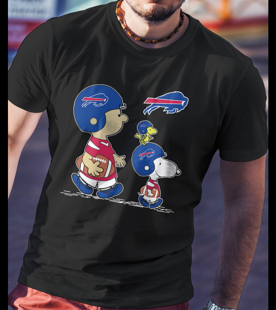 Bills Snoopy Buffalo Football Peanuts Characters T-Shirt