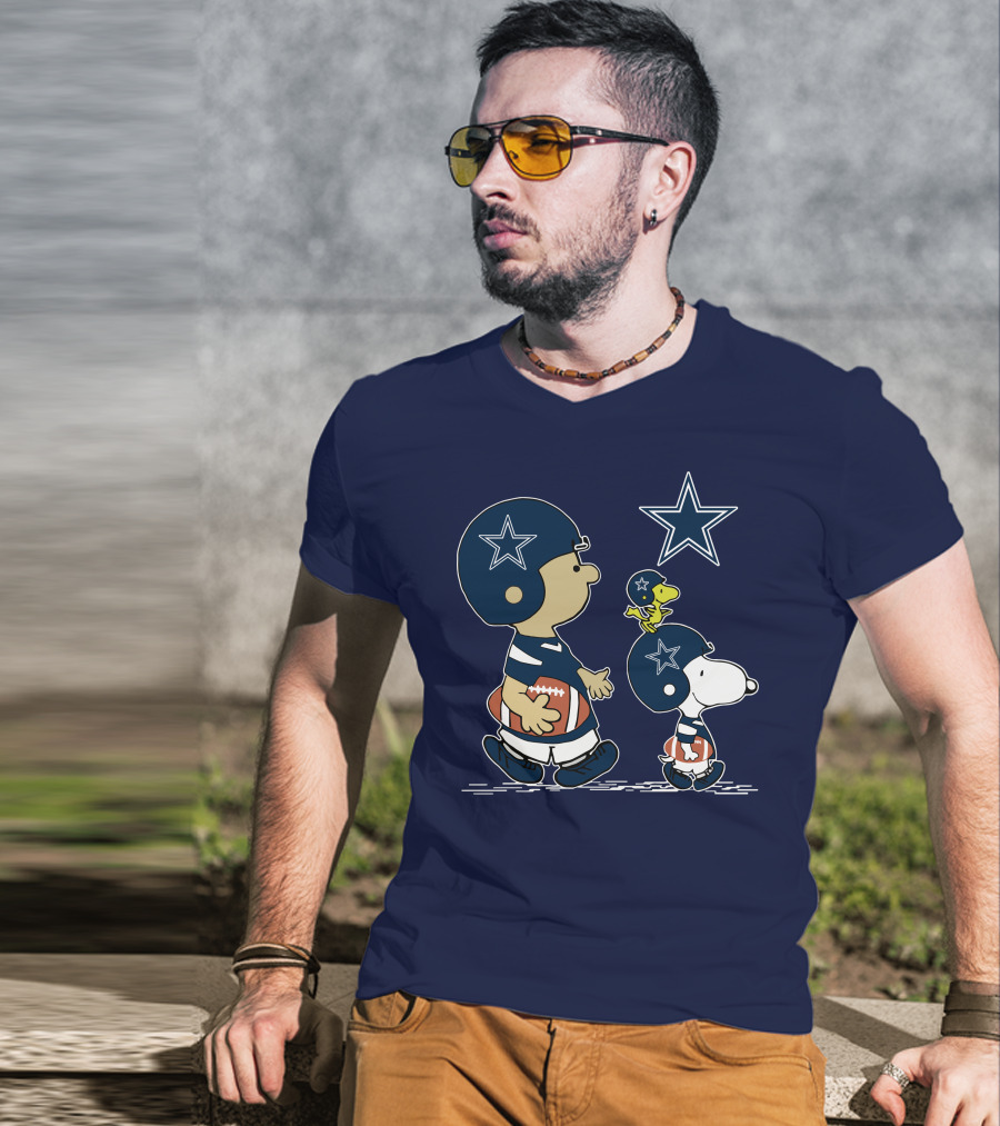 Cowboys Snoopy Football Peanuts Characters Dallas Star T-Shirt