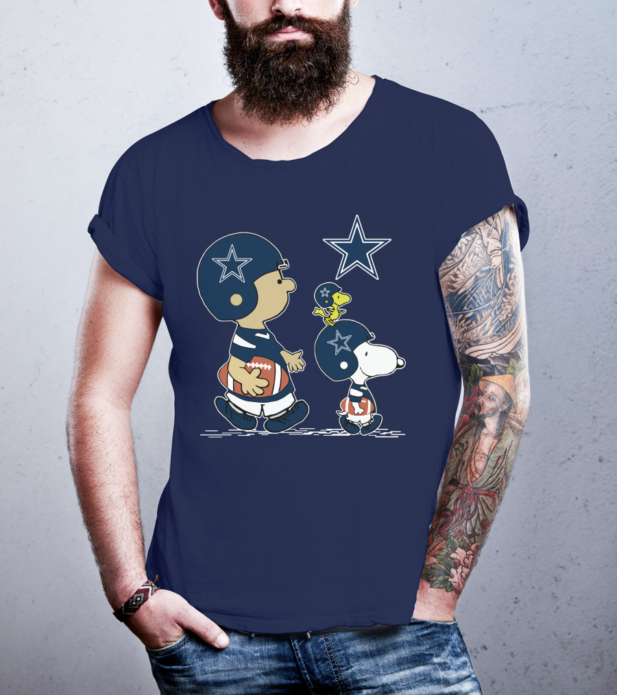 Cowboys Snoopy Football Peanuts Characters Dallas Star T-Shirt