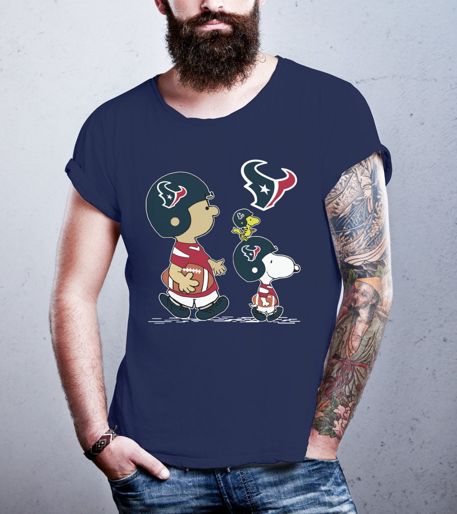 Houston Texans Snoopy And Woodstock Football Team Spirit T-Shirt