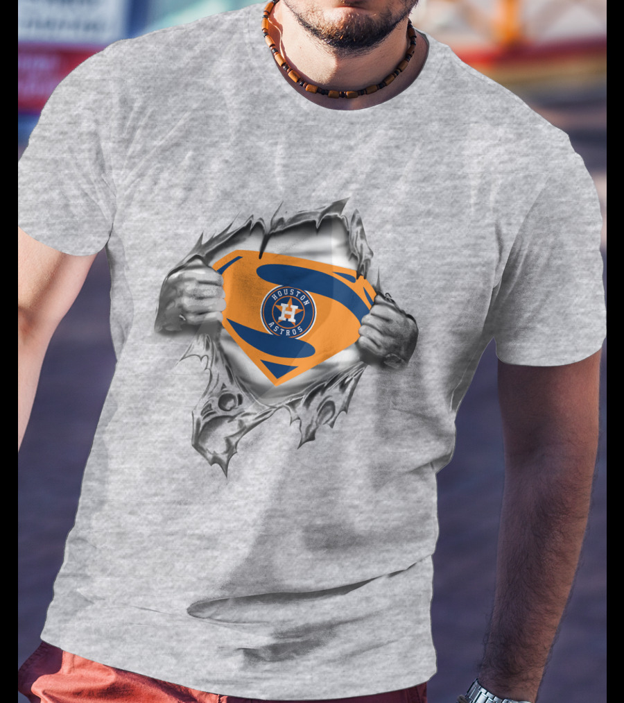 Houston Astros Superman Logo Burst T-Shirt