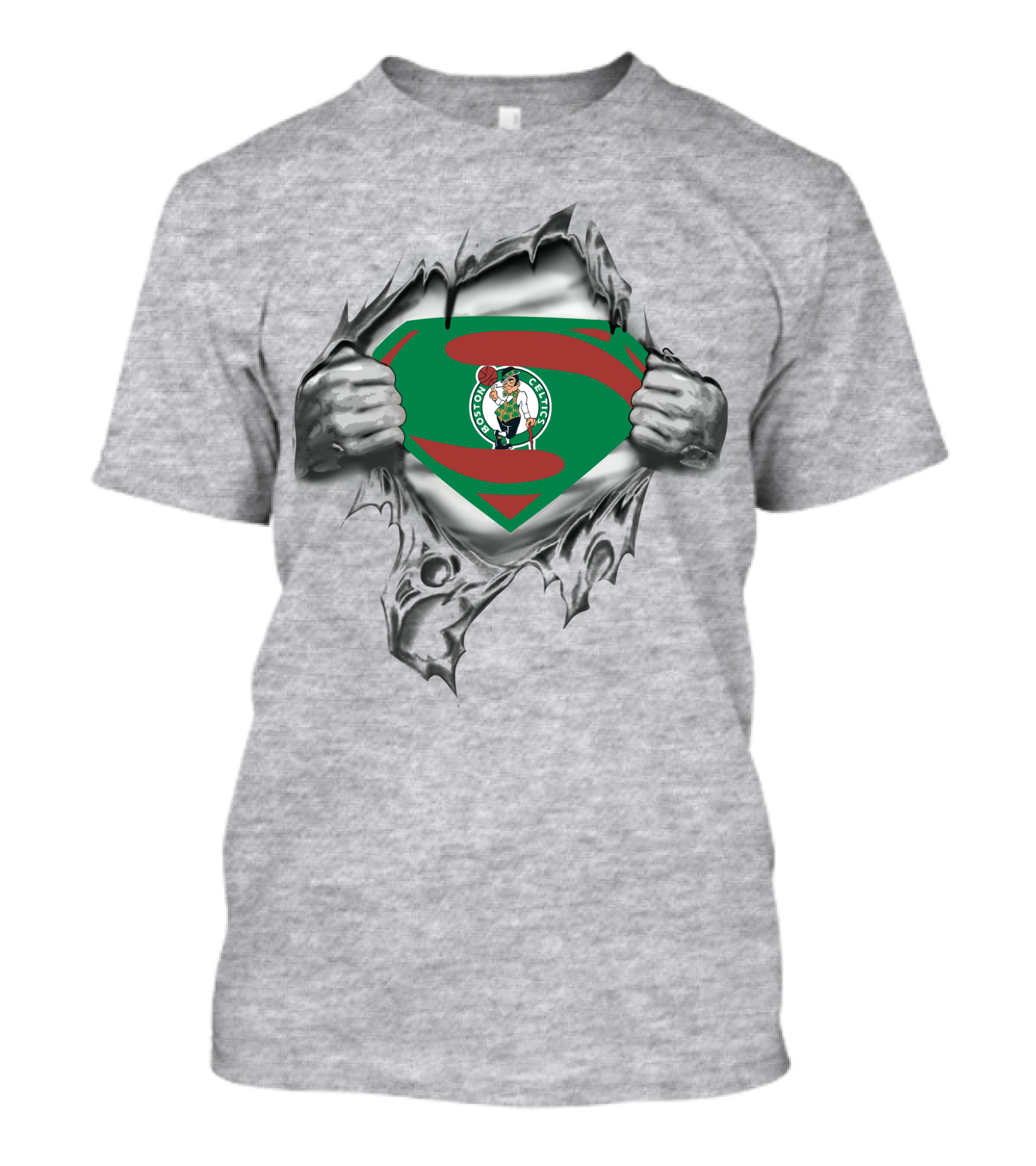 Boston Celtics Superhero Fusion Emblem T-Shirt