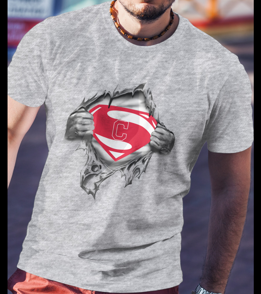Cleveland Super C Logo Tear Reveal T-Shirt